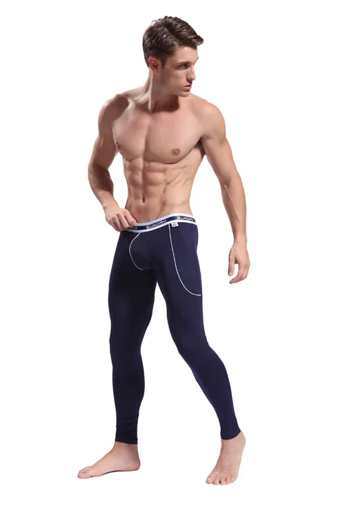 WJ Brand Men's Long Johns Sexy Mens Underwear Thermal Bamboo Fiber Man ...