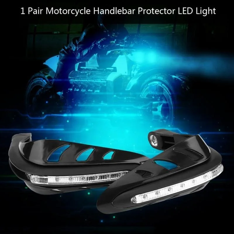 1 пара мотоциклетных поручней протектор с светодиодный дневные ходовые огни рукавицы NR