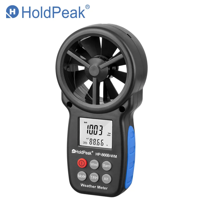

HoldPeak HP-866B-WM Anemometer Digital wind speed measurement Sensor Cup Anemometro 30m/s LCD Hand-held meter tool Anemometer