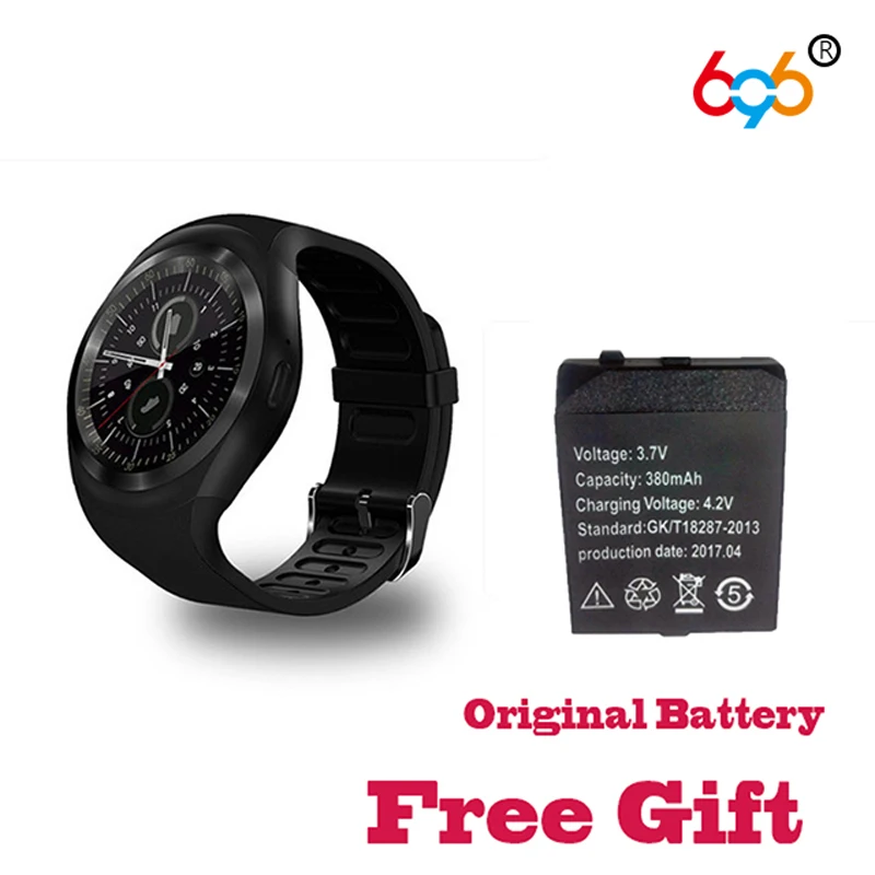 696 SmartWatch Y1 круглый Поддержка Micro 2G SIM и карты памяти с WhatsApp Facebook приложение для IOS