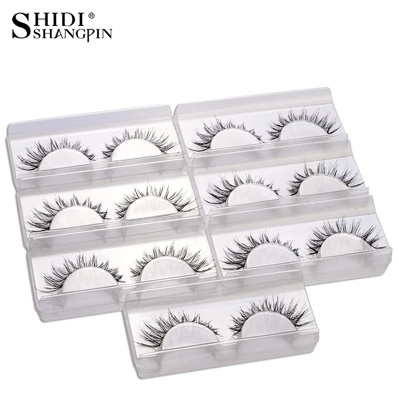 

Beauty 7 Pairs False Lashes Long Natural Eyelashes Makeup Fake Eyelashes Cross Eyelash Extension Maquiagem Thick Cilios Type V03