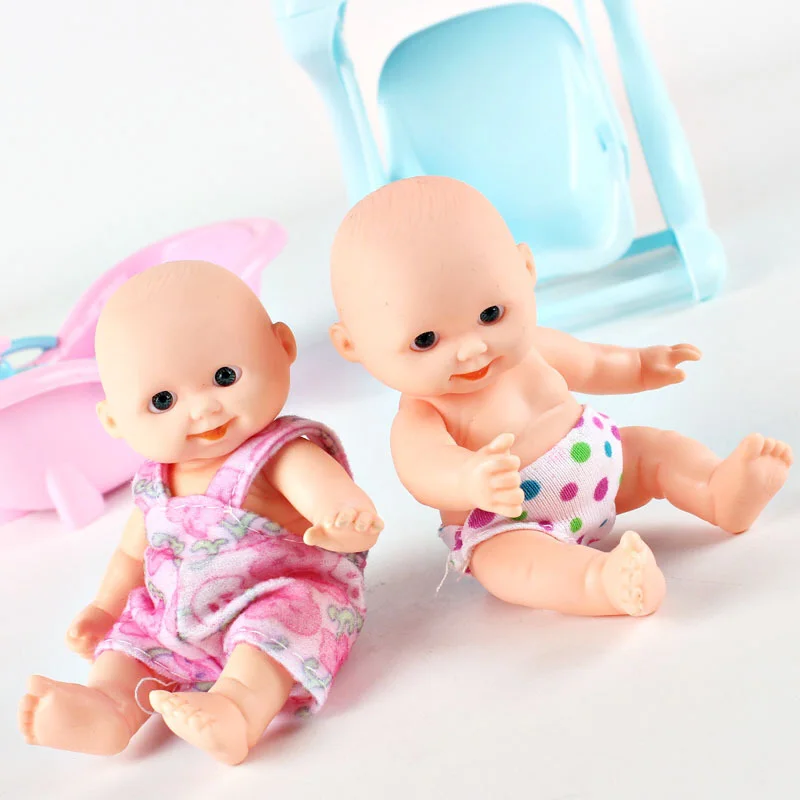 12 5 см милые куклы kawaii Baby Born 2 стиля в колыбели ванны мини Reborn Детские для детей|born