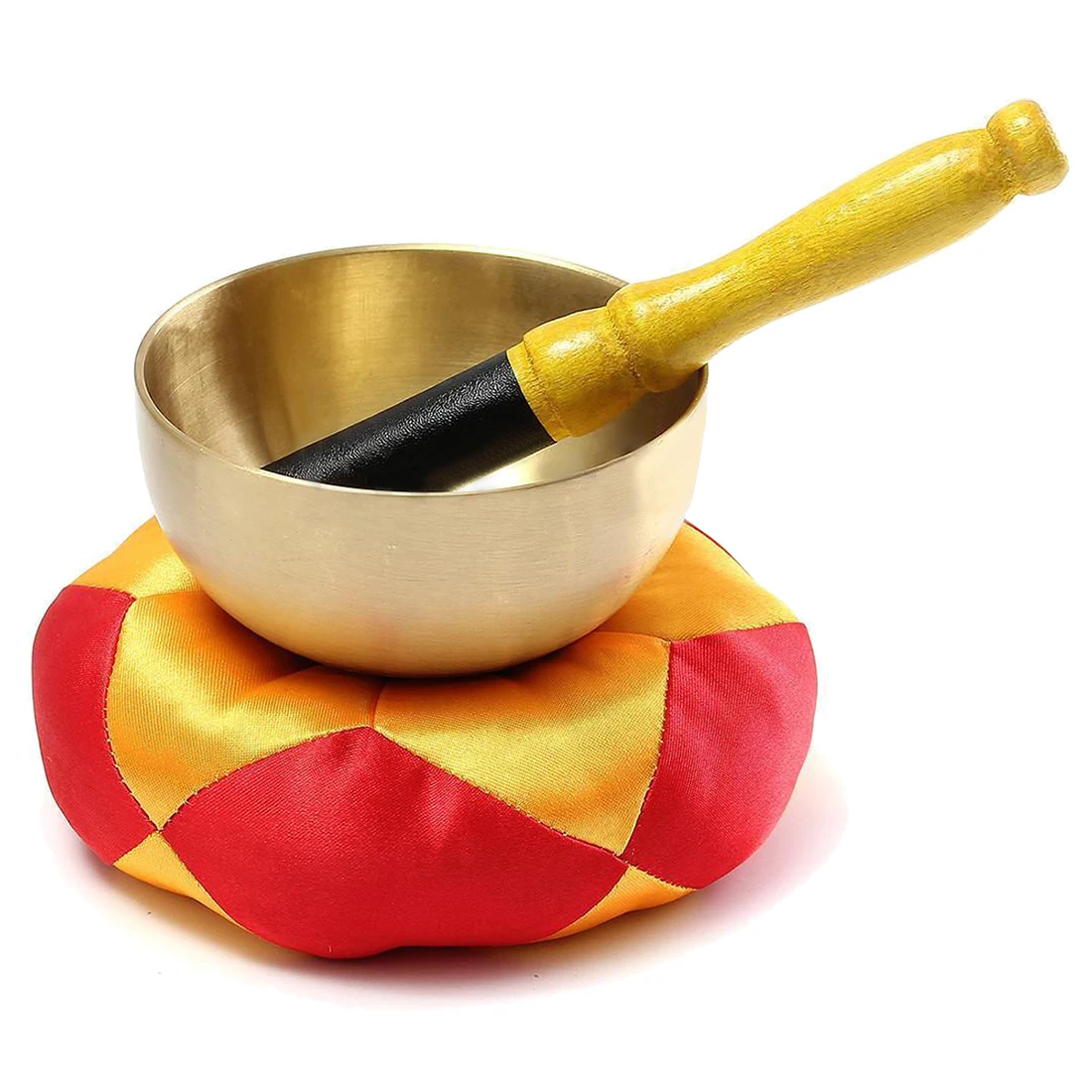 

Tibetan Buddhism Meditation Healing Hand Hammered Brass Singing Bowl Cushion Set