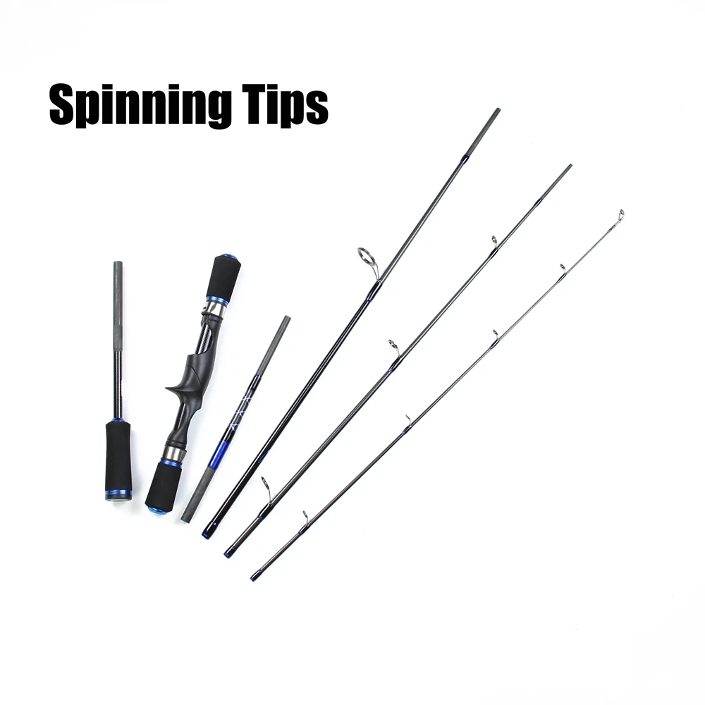 ROSEWOOD 8-Piece Portable Fishing Lure Rod Spinning Casting Handle In One Rod 10-30g 15-45g Lure Weight Travel Rod With Bag  (5)