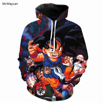 

Harajuku Sportswear Print Dragon Ball Cute Goku DBZ 3D Hoodies Hooded Sweatshirt Boy Long Sleeve Spring Autumn Men Women Jacket