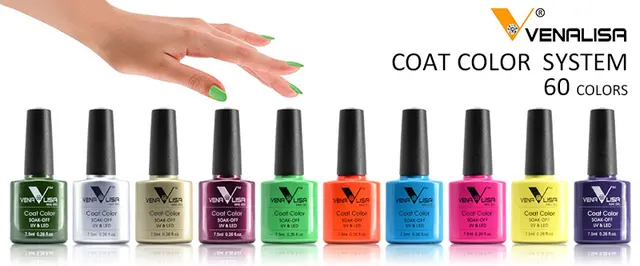 Nowe darmowe wysyłki Nail Art Design manicure Venalisa 60Kolor 7.5 ml wygrzewać szkliwo żel Polski żel UV lakier do paznokci Polski lakier lakierniczy -