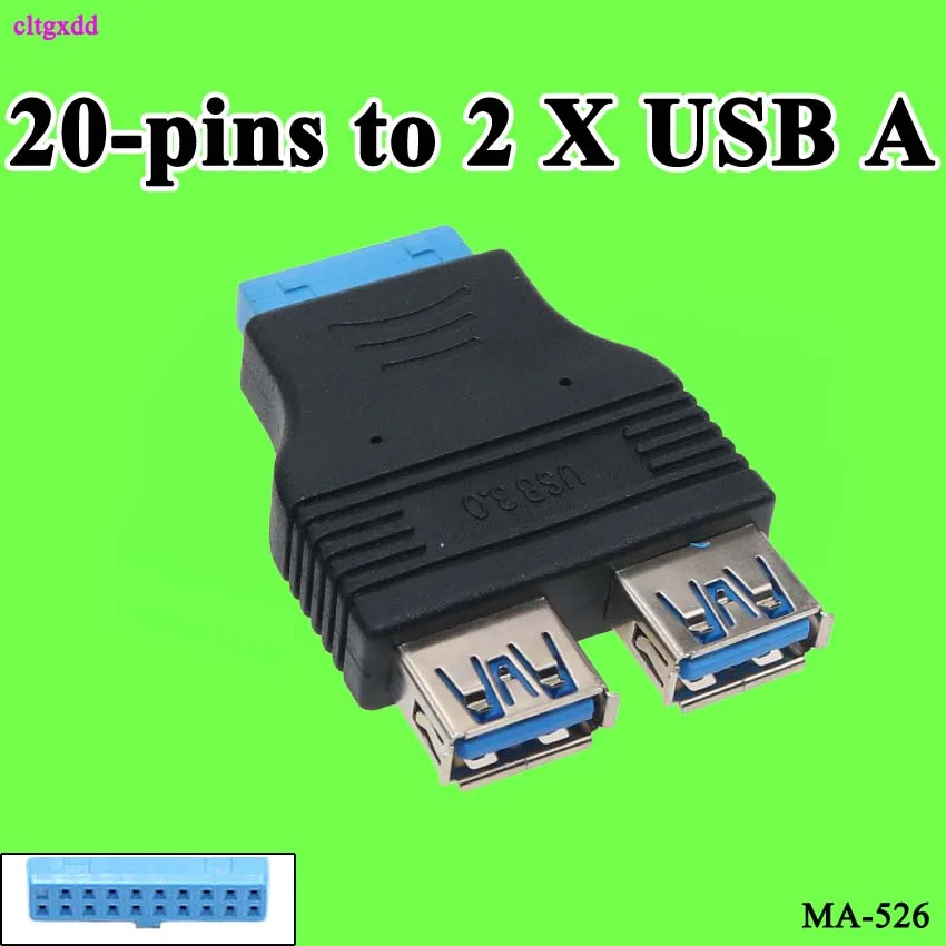 cltgxdd Dual Port USB 3.0 to Motherboard Mainboard Internal 20pin Header Adapter 20-pins 2 X A Female | Обустройство дома