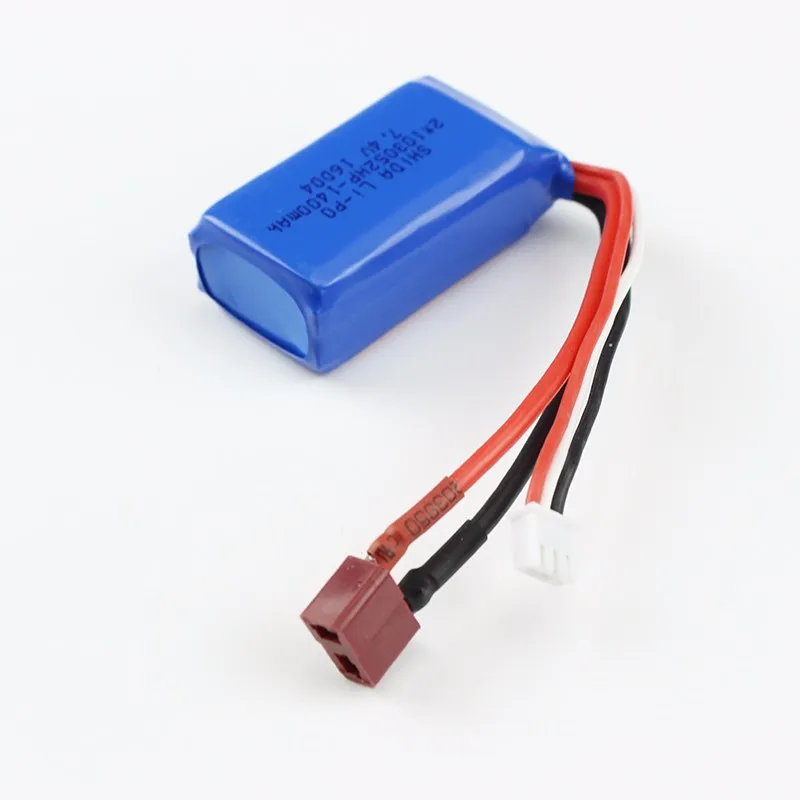 2PCS or 3pcs T plug 7.4V 1400mAh lipo Battery spare parts for A959-b A969-b  A979-b K929-B 4WD14 9125 high speed rc car - AliExpress