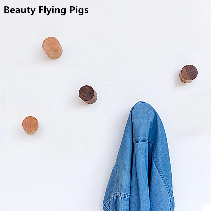 Buy Wooden hooks Pure natural wood wall hanger