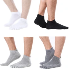 4 пара/лот Для мужчин Спорт на открытом воздухе носки пять пальцев ног носки носком отдельные лодыжки хлопковые дышащие дезодорирующие носки работает на велосипеде