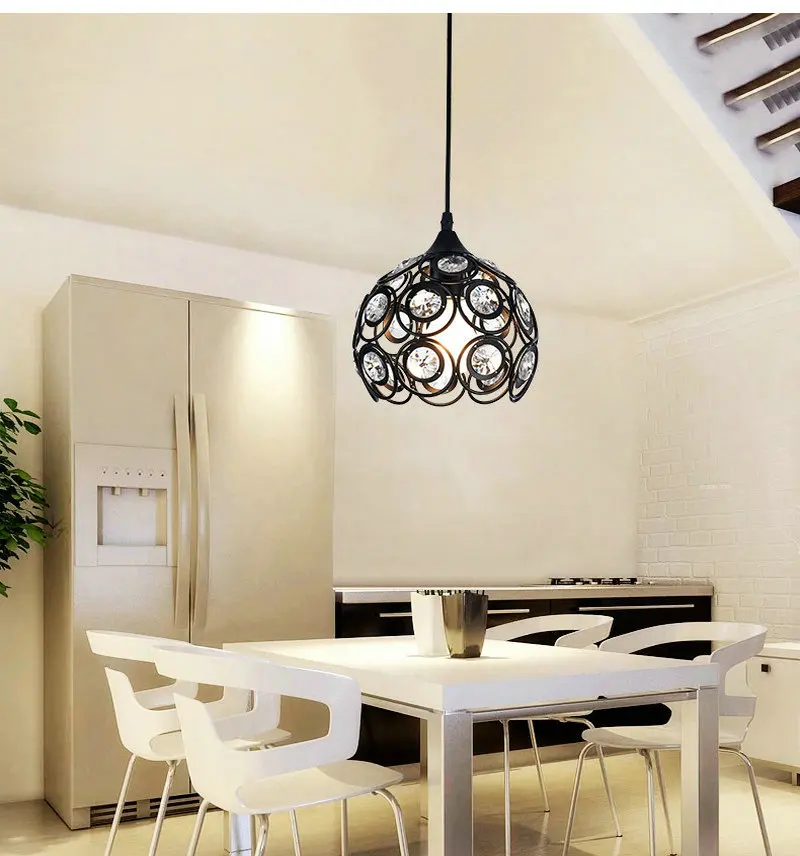 Modern Nordic Crystal Pendant Lights Led Ceiling Light Lamps for Home Bedroom Aisle Light Kitchen Crystal E27x1 led lamp 9