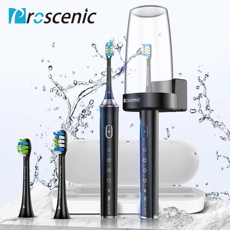 

Proscenic Electric Toothbrush Rechargeable Smart Bluetooth Connectivity Waterproof Wireless Sonic Toothbrush Sanitizer