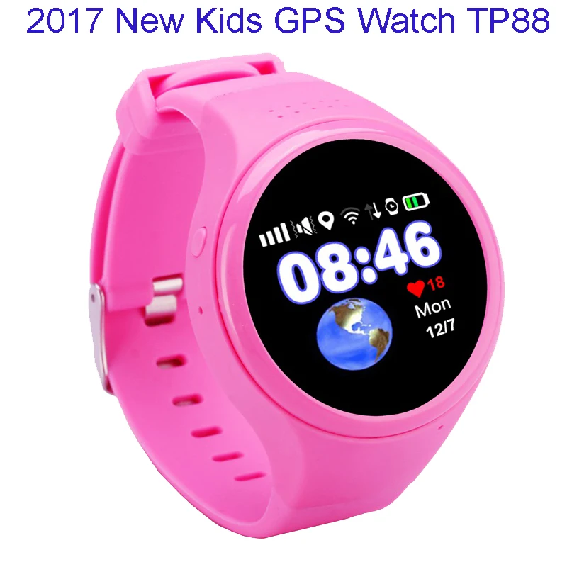 TOPTRONICS TP88 Kids GPS Smart Watch Phone 1.22'' Round Screen MTK2503 Electric Fence SOS WiFi GPS LBS AGPS Best Watch for Kids