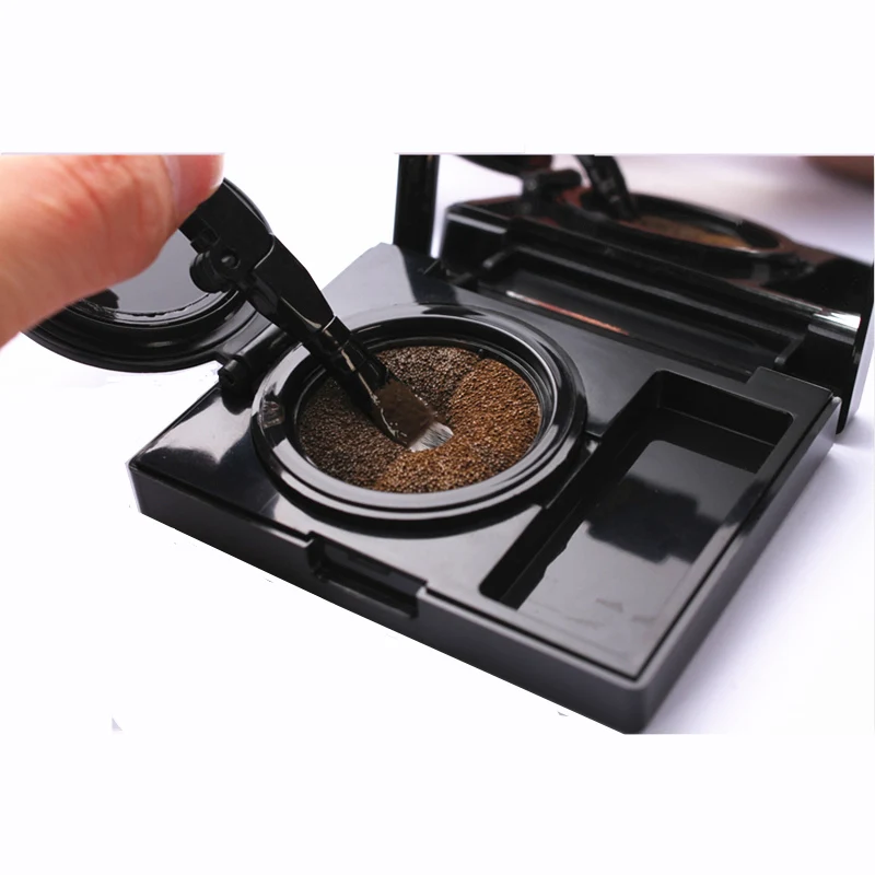 Air Cushing Makeup eyebrow,Waterproof Smudge-proof Gel Eyeliner Eyebrow Cream Make Up Double Color Air Cushion Eyebrow Cream