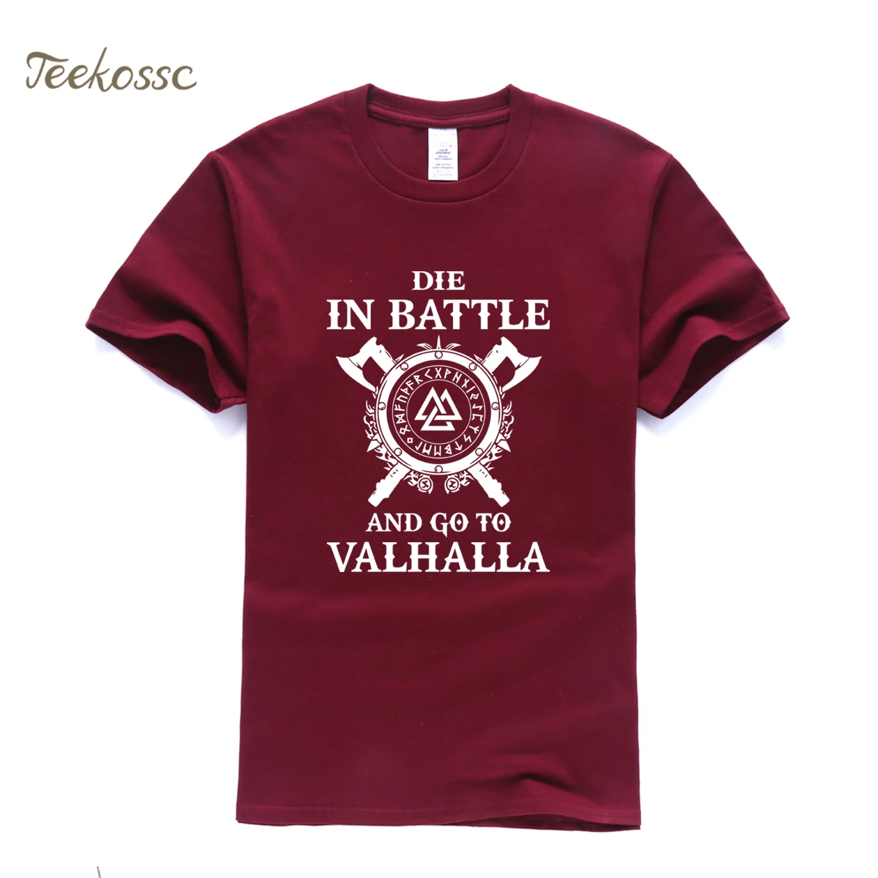 Odin Vikings, Мужская футболка, умри в бою и пойди в Валгаллу, мужская летняя футболка с принтом в стиле хип-хоп, черные топы, футболка размера плюс XXXL