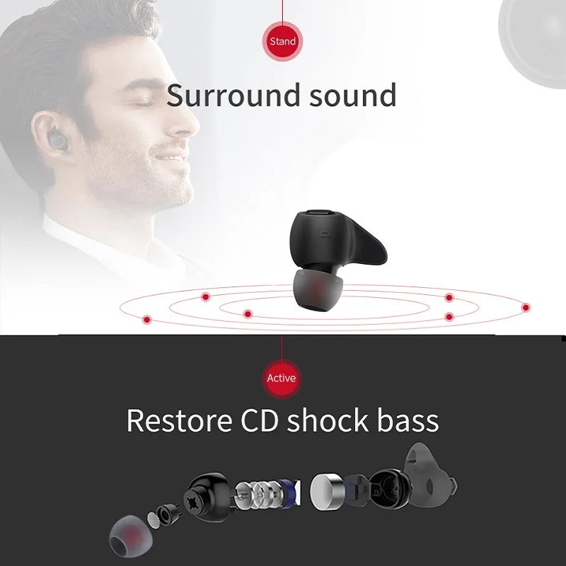 Новые мини TWS беспроводные наушники спортивные с подзарядкой коробка Bluetooth для