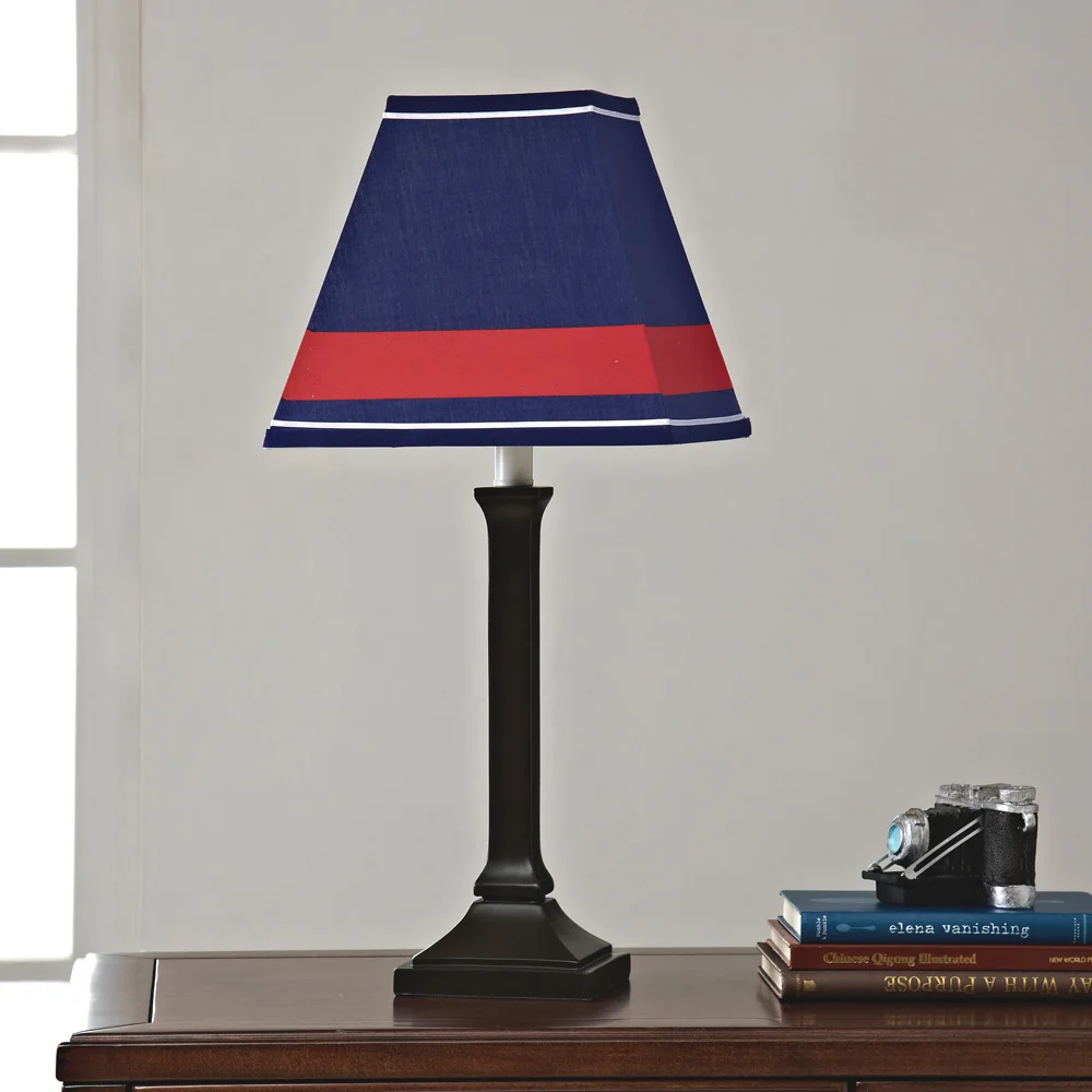 

lighting romantic coffee shop British wind cloth table lamps retro children bedroom bedside lamp bar blue table lights ZA