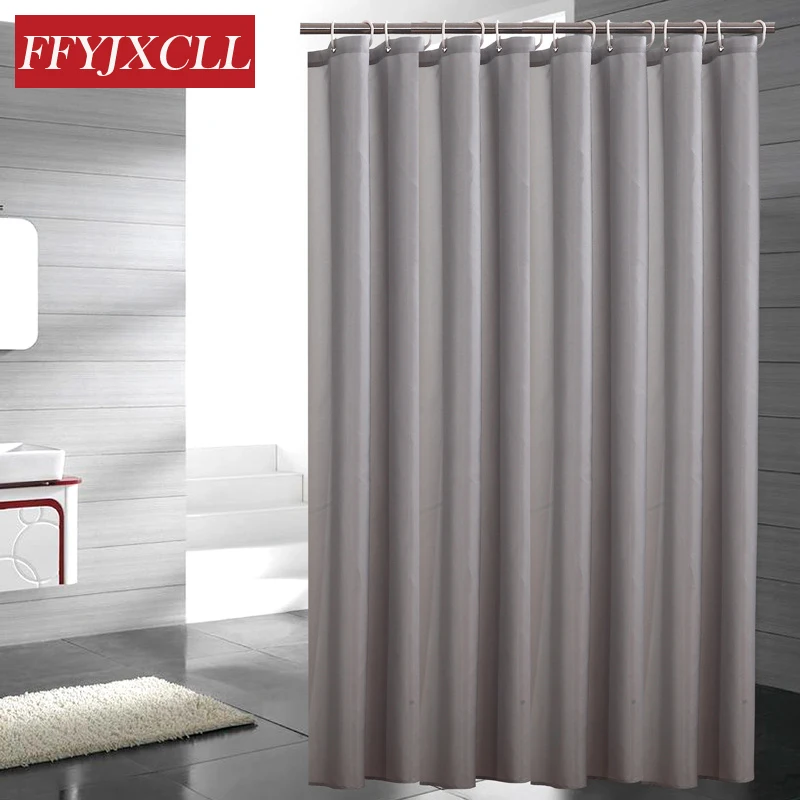 ﻿Buy Modern Polyester Solid Color Shower Curtain Waterproof Mildew
