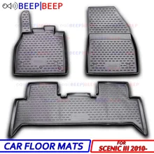 Для Renault Scenic III 2010-автомобильные Затопленные коврики, ковры, Авто Пол, пыленепроницаемый, нескользящий, автомобильный стиль, защита интерьера