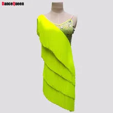 2018 New Latin Dance Dress Women Tassel Salsa Dress Regata Feminina Dance Wear Roupa De Ginastica Vestido De Baile Latino