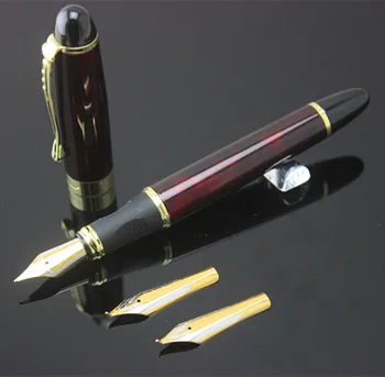 

NEW FINE Red ice Medium Nib FOUNTAIN PEN JINHAO X450 Two Nib luxury Writing ink pen calligraphy pen