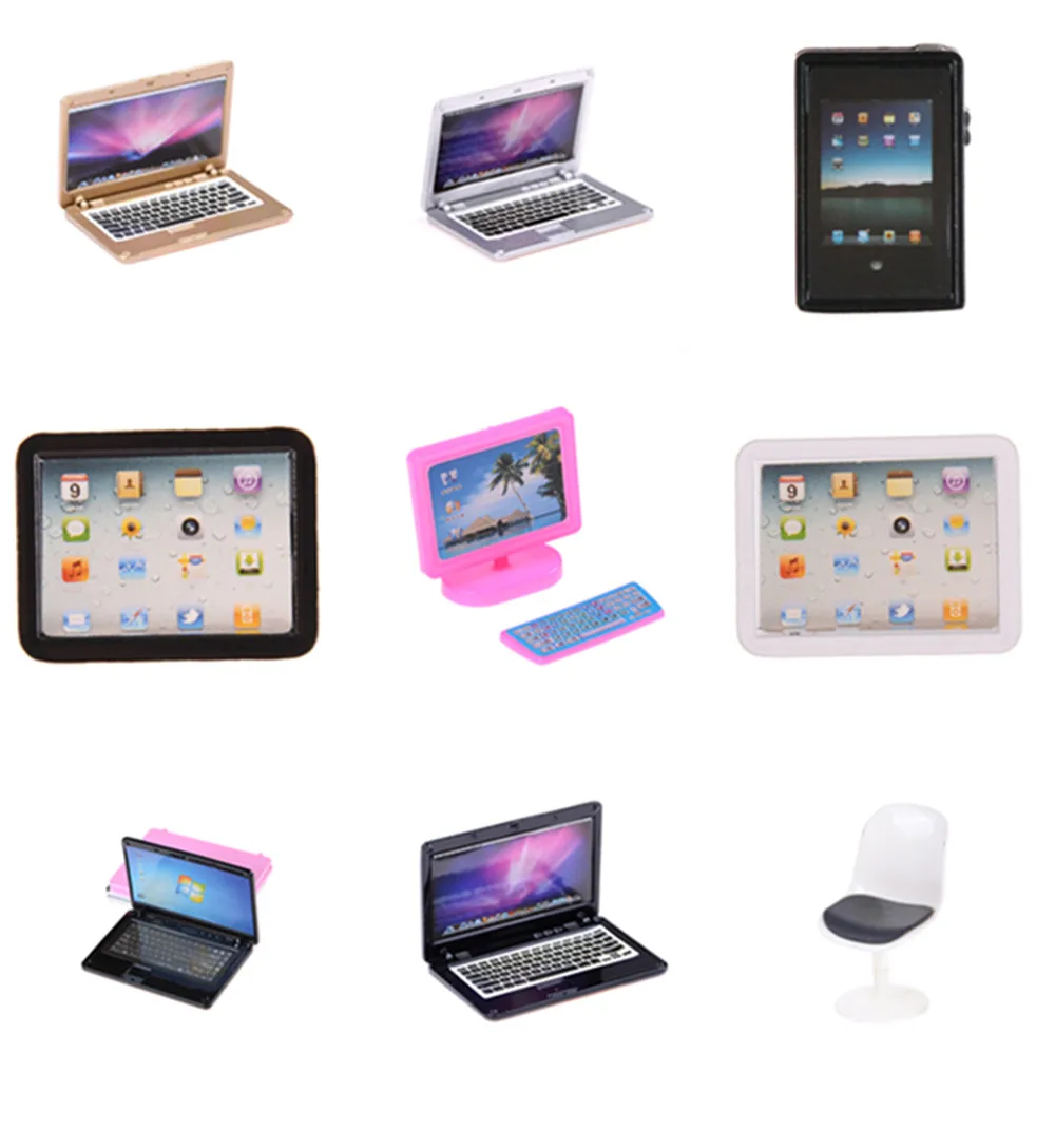 1:12 مقياس محمول كرسي الكمبيوتر دمية على شكل عروسة الأثاث مصغرة اكسسوارات ألعاب أطفال