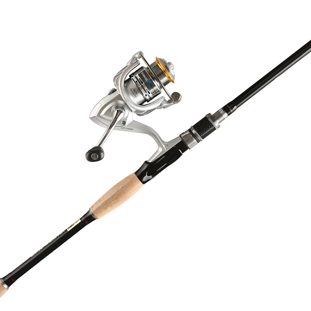 JOHNCOO NEW Fishing Rod Combo 2.1m 2.4m 2.7m Carbon Rod and Spinning