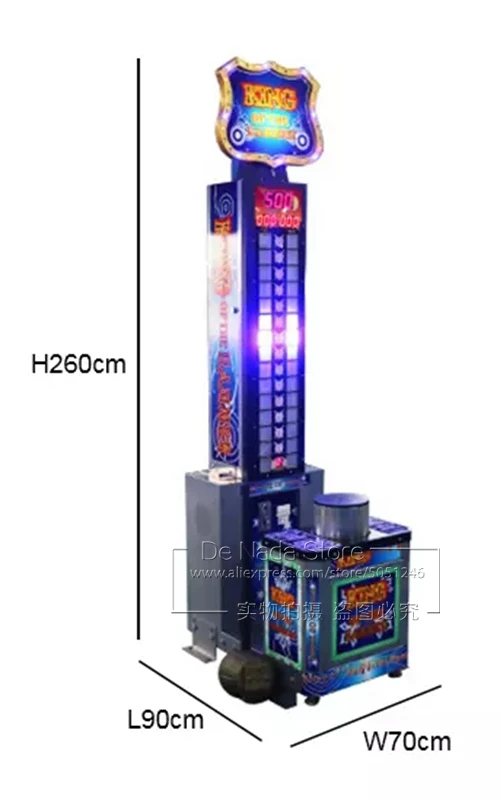 The King of The Hammer Amusement Hercules Tickets Redemption Coin Operated Arcade Hammer Hit Game Machine