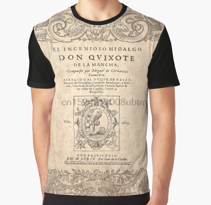 

All Over Print 3D Women T Shirt Men Funny tshirt CervantesDon Quijote de la Mancha 1605 Graphic T-Shirt