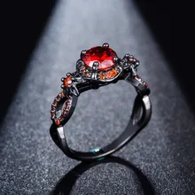 Женское фиолетовое овальное кольцо, модное фиолетовое и красное заполненное ювелирное изделие, винтажные обручальные кольца для женщин, подарок на день рождения с камнем, R-009