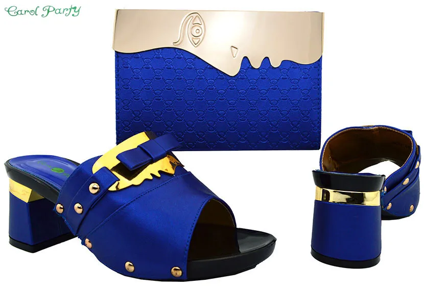 Fashion african shoe and bag set for party italian shoe with matching