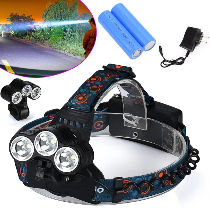 

2017 NEW 15000Lm Cree 3x T6 LED Rechargeable 18650 Headlamp Headlight Head Torch S911