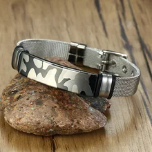 Mann ID Armband Edelstahl Mesh Kette Gürtel Verschluss Horus Viking Triple göttin Männlichen Geschenk