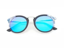 Nueva Ronda Retro gafas de Sol Mujeres Diseñador de la Marca de La Vendimia Gafas de Sol Mujeres Recubrimiento Sunglass Gafas de Sol Gafas lunette de soleil