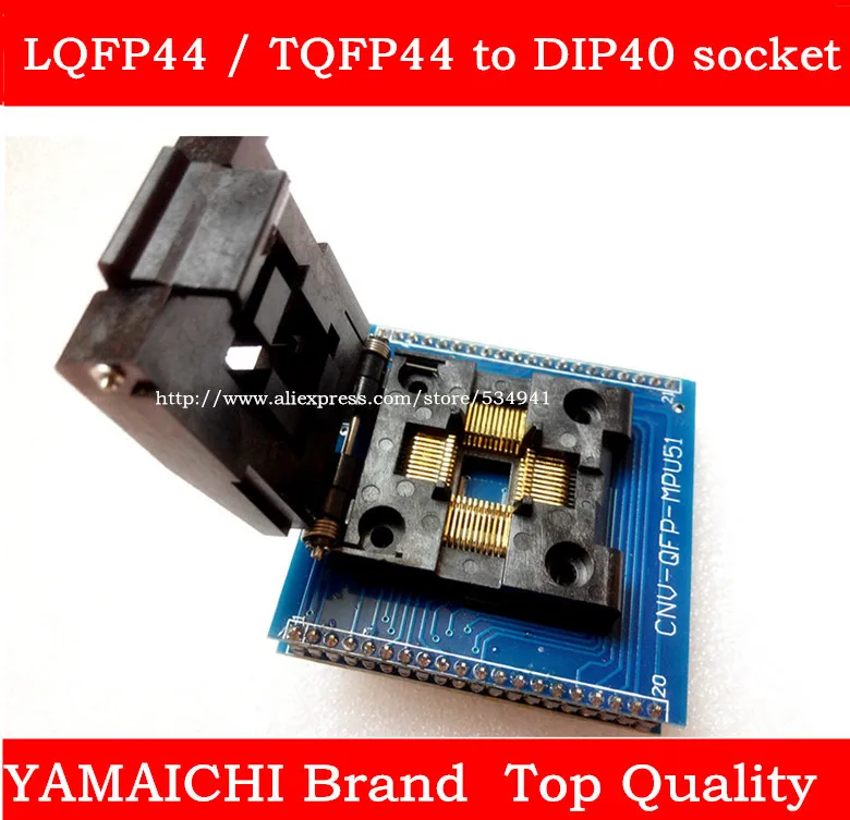 

Top Quality TQFP44 to DIP40 adapter / LQFP44 to DIP40 socket QFP44 adapter Programmer socket/ 51IC STC Adapter YAMACHI Brand