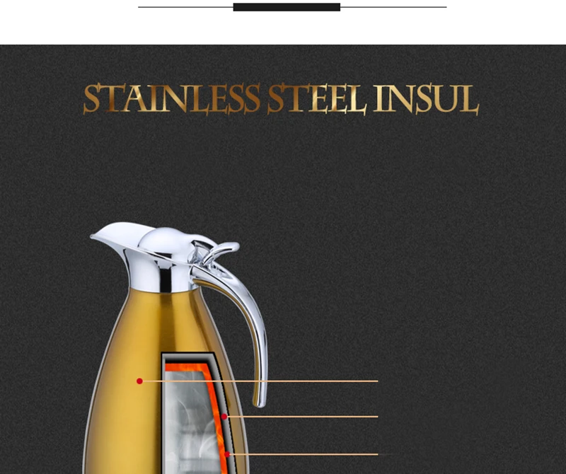 2 Liter Large Coffee Carafe Double Wall Stainless Steel Thermal Bottles Flask Tea Pot Jug With Lid Vacuum Insulated Thermos Coffee Carafe15