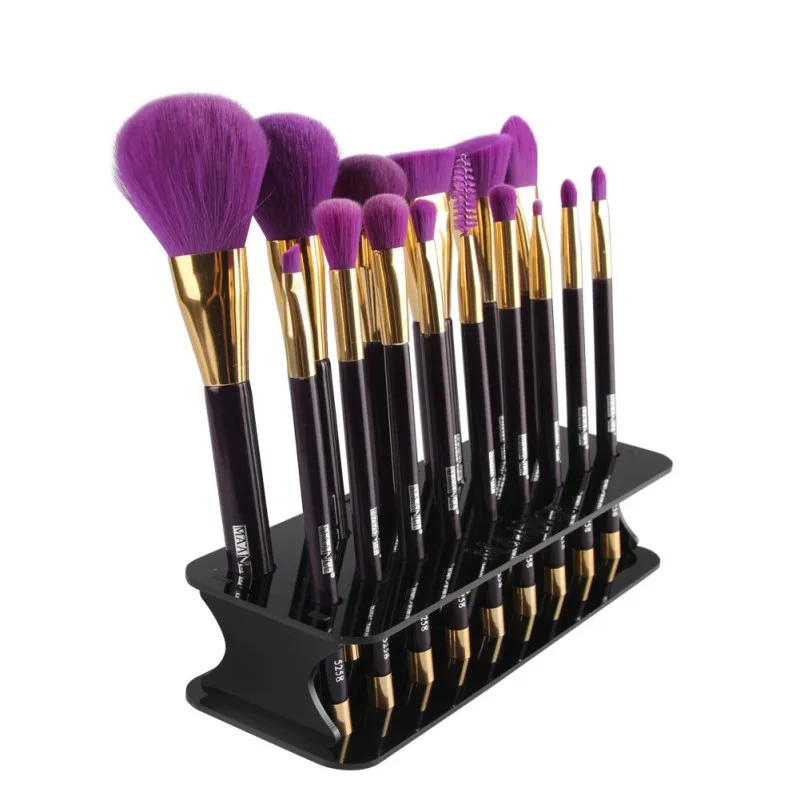 

New Pen Holder Stand 1pcs 12/15 Holes Heart Shape Brush Holder Acrylic Brush Display Art Makeup Brush