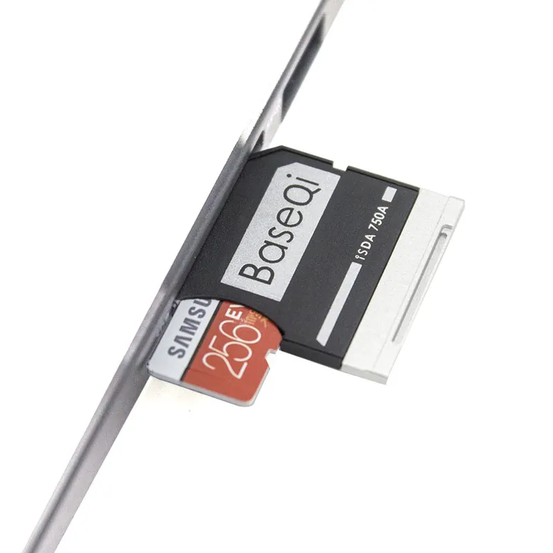 Новый BaseQi microSD карты адаптер 750A Ниндзя Стелс диск металлический adaptador для Dell XPS 15 "9550 Micro SD Card Reader adaptador