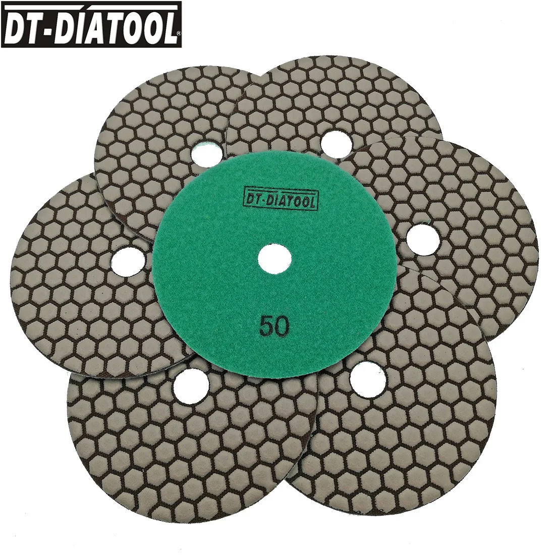 7pieces 125mm #50 Premium diamond dry polishing pads diameter 5 inch Resin bond flexible Sanding Discs for angle grinder 4 45 inch diameter 112mm eight wing diamond pdc core drill bit for geological exploration water well