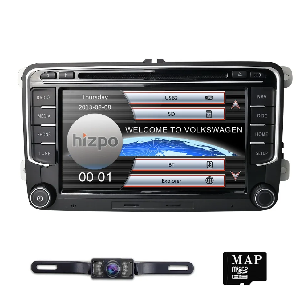 Hizpo 7 дюймов 2Din в тире Автомобильный навигатор для Volkswangen Amarok 2010 2011 2012 2013 Caddy Golf