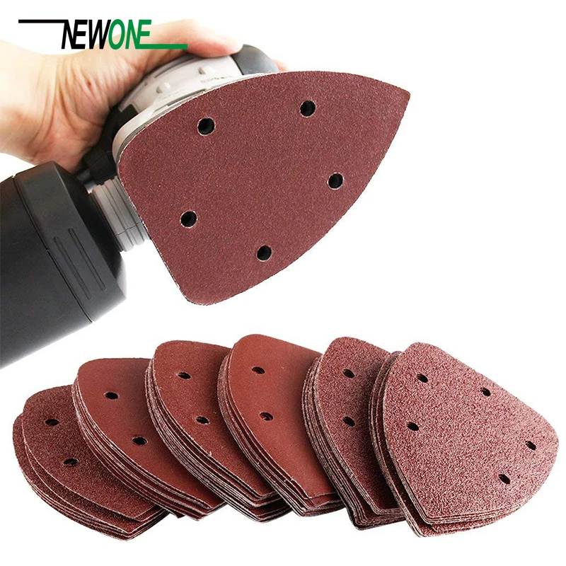 72 Pcs 140mm Mouse Detail Sander Sandpaper Sander Pads Sanding Sheets