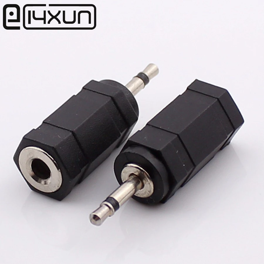 5pcs 2.5mm 2 Pole Audio Mono Plug to 3.5mm Female Socket Black Adapter for Phone Headset | Обустройство дома