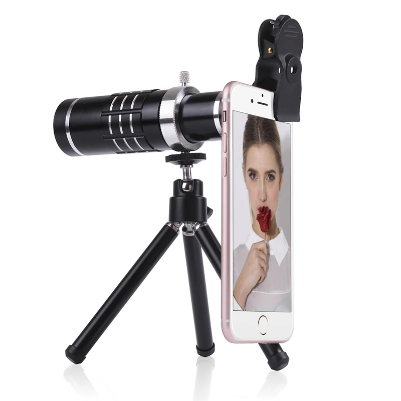 New Universal Clips18x Optical Telephoto Lens Telescope Zoom Lens with Tripod For iPhone 6 7 8 Plus Samsung S7 S8 Mobile Lenses