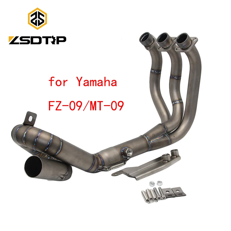 

ZSDTRP FZ-09/MT-09 Motorcycle Exhaust Header Pipe For Yamaha FZ-09/MT-09 51mm Stainless Steel Full Exhaust System