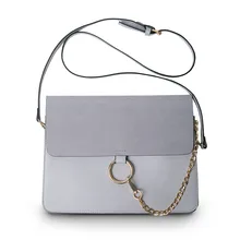 Luxus Marke Frauen Messenger Bags Ketten Patchwork Schulter Crossbody-tasche Damen Metall Ring Leder Stella Tasche Clutch Sac Ein Haupt