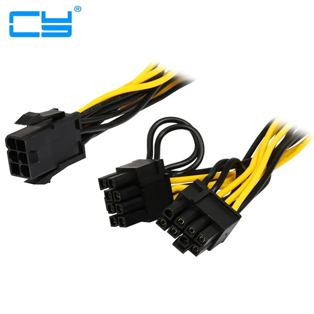 10pcs6inch Molex 6 контактный PCI Express до 2x PCIe 8 (6 + 2) pin Материнская плата Видеокарта e GPU VGA