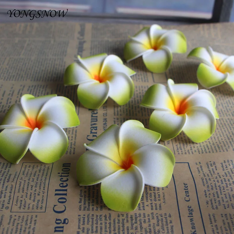 20x Plumeria Pe-schaum Frangipani Künstlichen Blumen Kopfschmuck Wand Dekoration