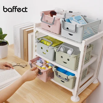 

Multifunctional Simple Hollow Plastic Stackable Storage Basket for Cosmetics Storage Desktop Bathroom Kitchen Storage Organizer