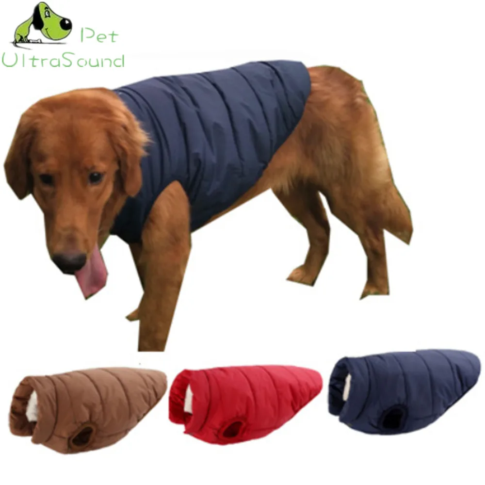 

ULTRASOUND PET Warm Dog Clothes large Vest Winter Coat Button Design Windproof Pet Dogs Down Jackets for Puppy Dogs Cats Clothes
