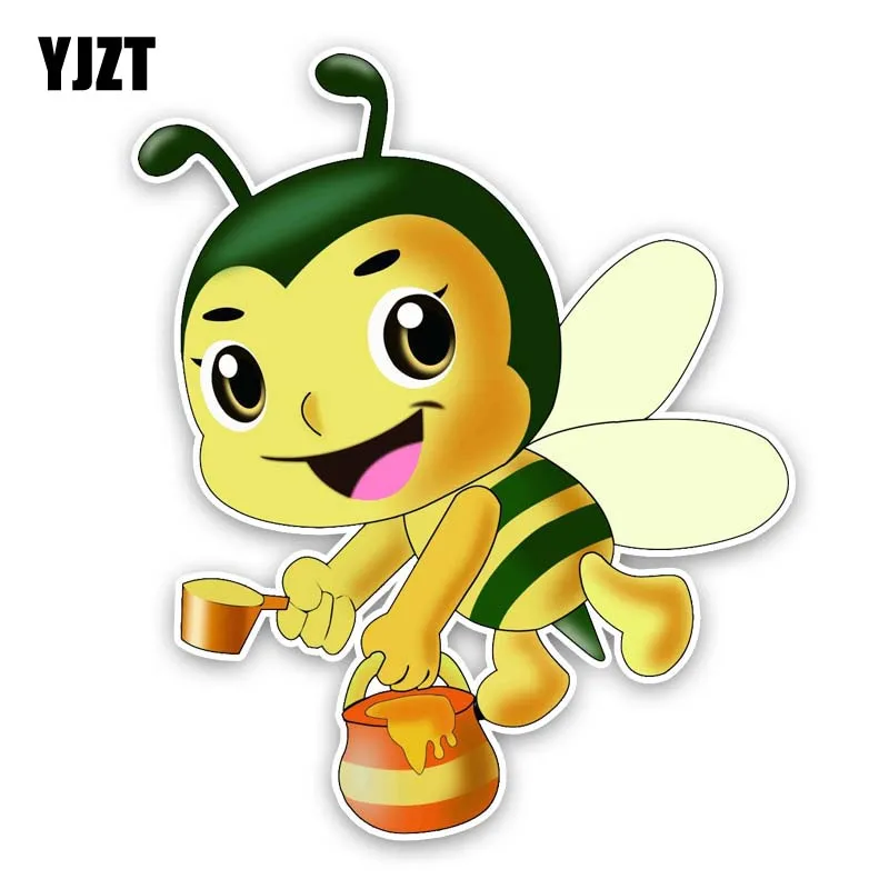 

YJZT 13.4CM*16CM Bees Are Making Honey PVC Interesting Decal Car Sticker 12-300745